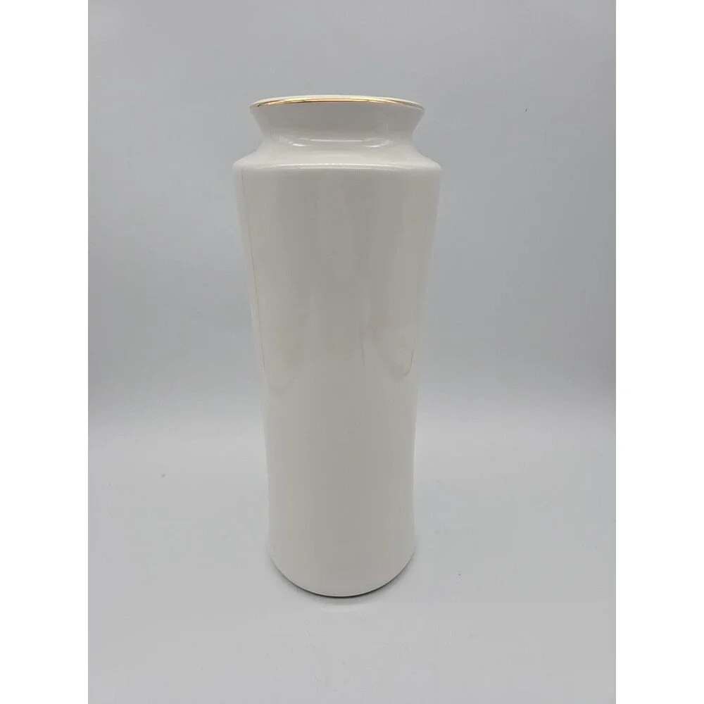 Vintage Japanese Flower Vase Fuchsias Trimmed in Gold Mount Clemens Pottery